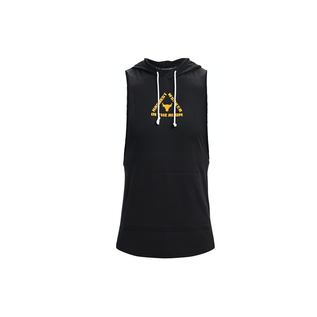Under Armour Project Casual Training Loose Sports Hooded Vest Men Vests Black 1367117-001