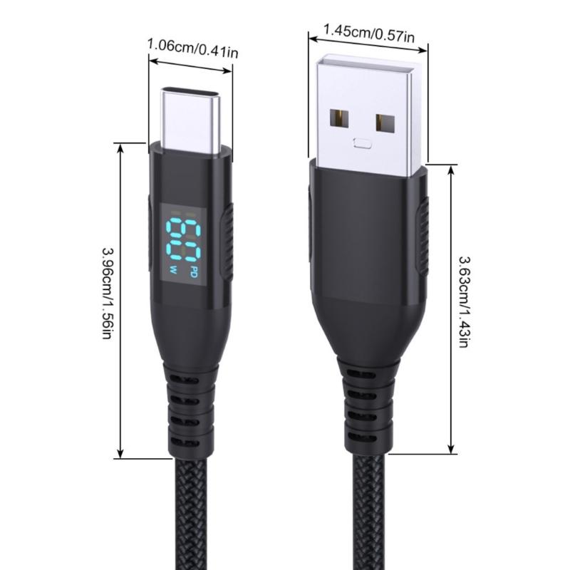 USB C to USB C Cable 100W Fast Charging Cord Long USB C Cable Speed  Data Cable Easy to Carry for Smartphones 
