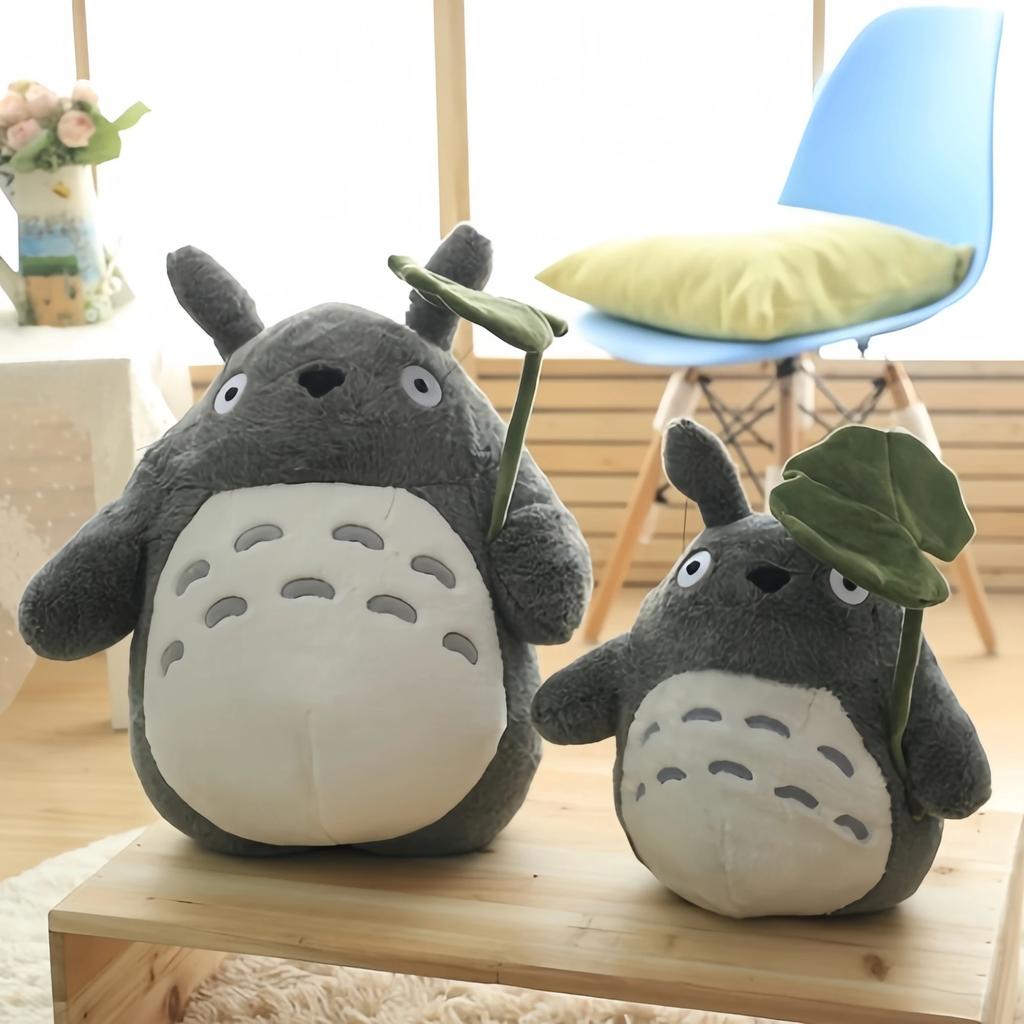 Big Size Lotus Leaf Totoro Plush Toy  Cute Movie Character Totoro Stuffed Animal Doll Kawaii Japanese Toy Totoros Plushies Doll