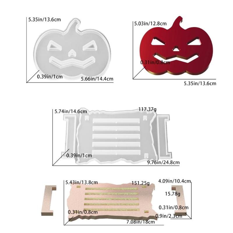 Pumpkin Coaster Silicone Mold For Baking Crafting Art Halloween Home Decoration With Easy Releases Designs