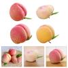 2pcs Artificial Peach Fruit Realistic Faux Fruits Peaches for Home Kitchen Table Decoration and Photography