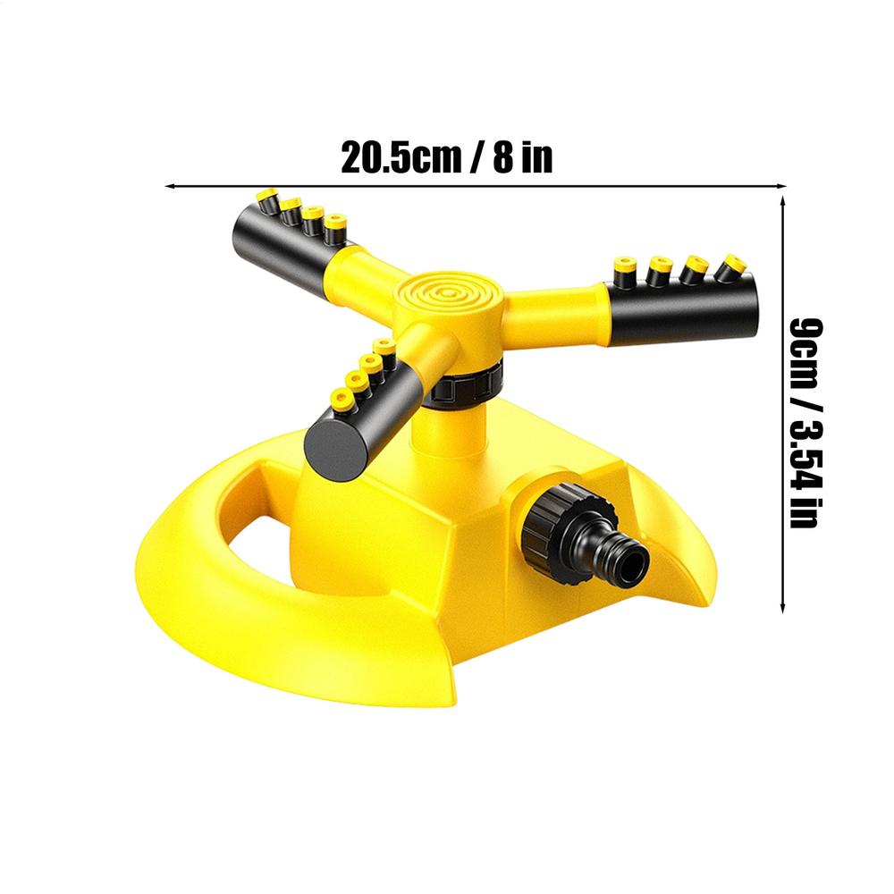 Lawn Sprinkler 3-arm 360 Degree Rotating Adjustable Automatic Tool Garden Hose Sprinkler For Irrigation Backyard Garden Patio
