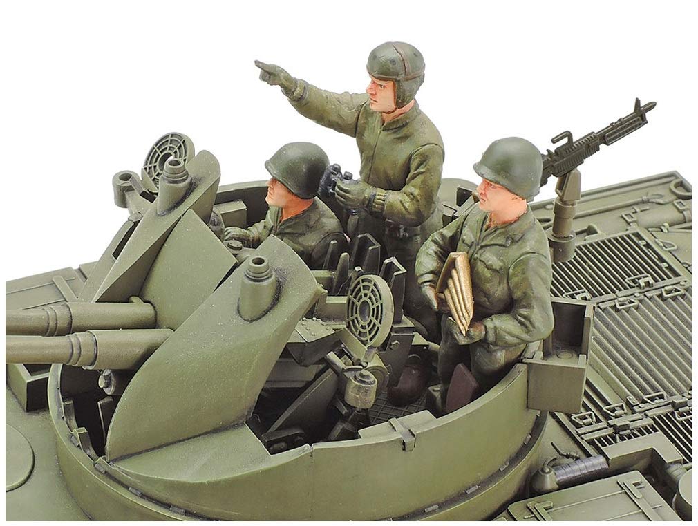 Tamiya Military Miniature Series 161 Army M42 Duster Gun with 3 Crew Plastic Model Kit 35161 1/35 No. U.S. Self-Propelled Anti-Aircraft Figures,