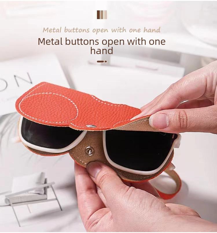 Pu Portable Leather Sunglasses Bag Glasses Case Fashion Reading Glasses Pouch