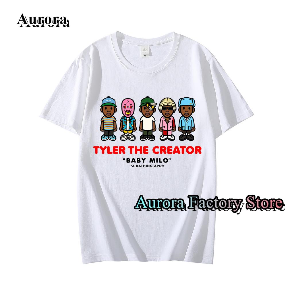 Summer Men Cotton T-Shirt TYLER THE CREATOR Printed Tops Tees Male Casual Short Sleeve Clothing Hip Hop Streetwear