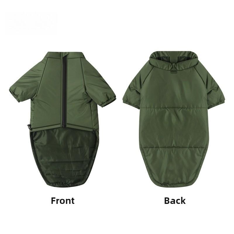 Winter Dog Clothes Cotton-padded Bipedal Dog Clothing Large Dogs Warm Fleece Windproof Wear-resistant Thicken Soft Dogs Apparels