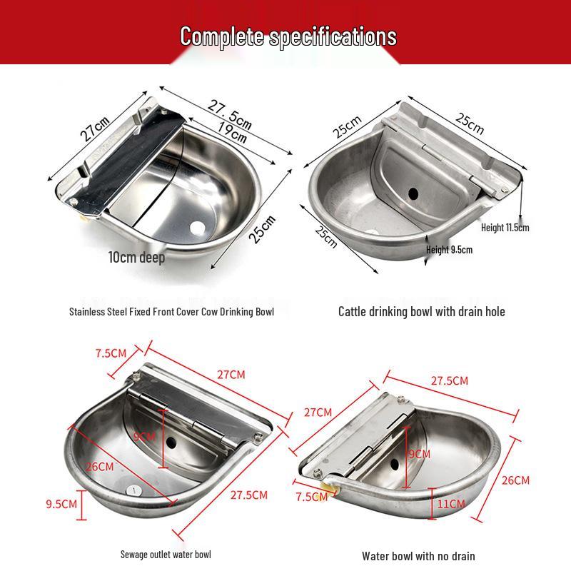 Stainless Steel Automatic Drinking Bowl with Float for Cattle, Sheep, Horses, and Donkeys