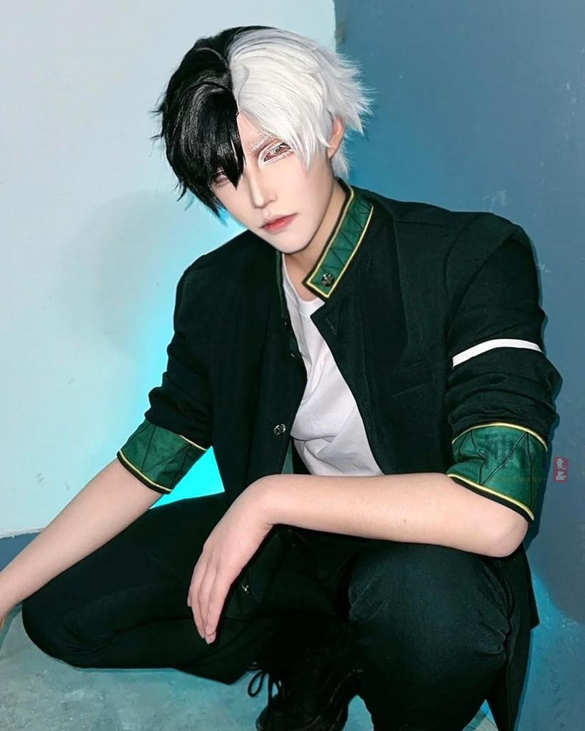 Haruka Sakura Cosplay Strong Guy WIND BREAKER Cosplay Costume for School Stage Wear Sakura Wig Size [Excellent Quality] Wig, Adults, Festivals,