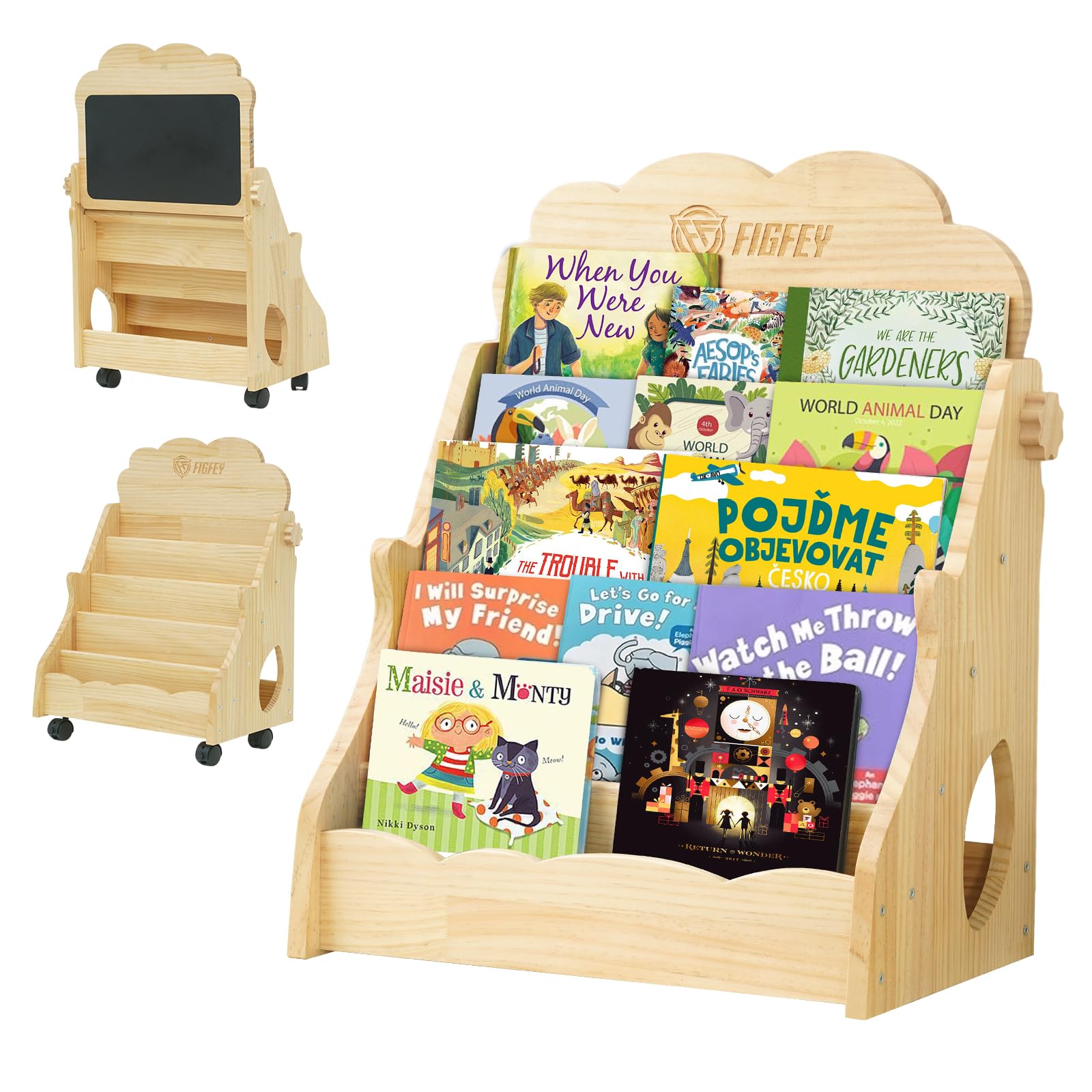 

Фигфей Книжка с картинками Дисплей для книжек с картинками Открытый комикс Передвижная комната Открытая сборка Подарок Полка для рисования, Стойка, Детская книжная полка, 5-ярусная стойка, Книжная полка,