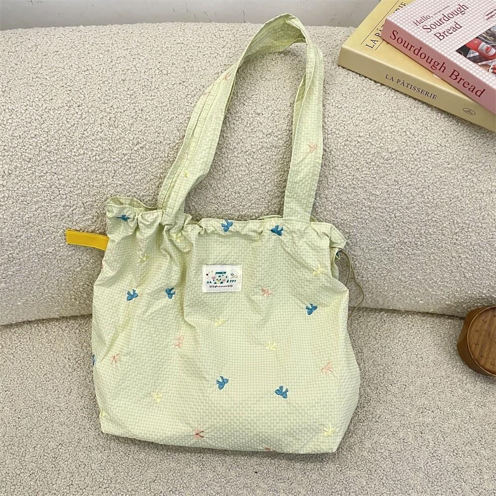 Fashion Large Capacity Tote Bag Canvas Casual Pleated Bag Wrinkled Design Handbag Summer Use