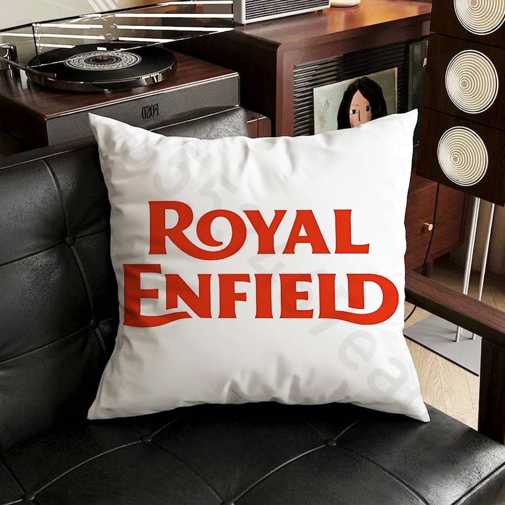 RROYALS EENFIELDS Logo Pillow Case Pillow Case Living Room Sofa Cushion Cover Suitable For Home Bedroom Room Decoration