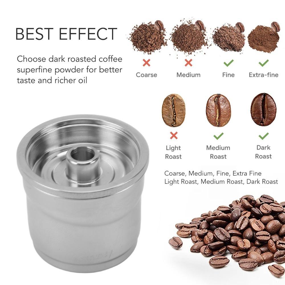 Leakage Proof Refillable Coffee Capsule Stainless Steel Capsule  For Coffee Maker