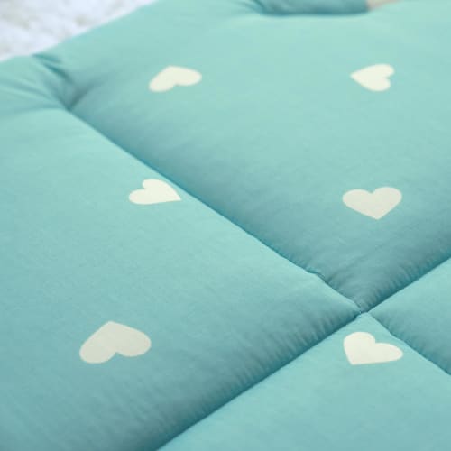 Nishikawa Nap Mat, Washable, Nap Mat, Kindergarten, Nursery School, Nap Mat, Heart Pattern, Simple, 56409 Green 500