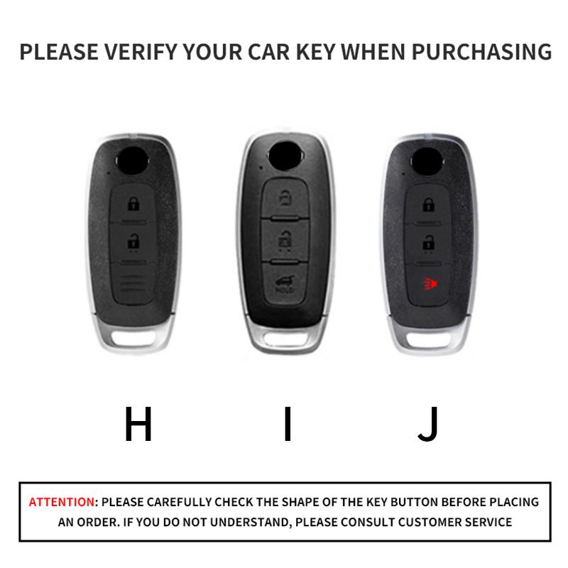 Leather Car Key Case Cover Shell For Nissan Teana Qashqai X-Trail Kicks Tiida Car Remote Key Shell Protecter Keyring Accessories