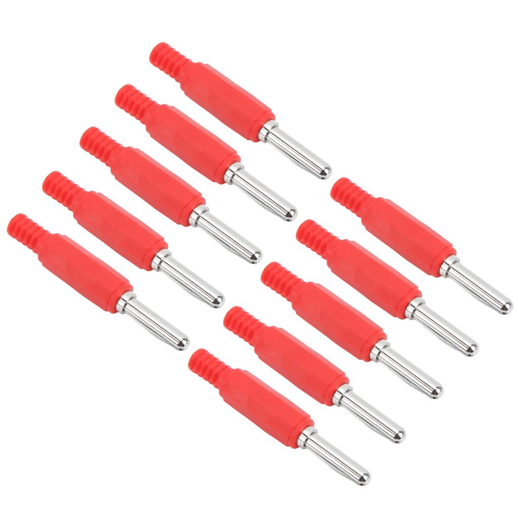 10pcs J.10023 4mm Banana Plug Professional Brass 4mm Male Banana Plug for Security Accessories