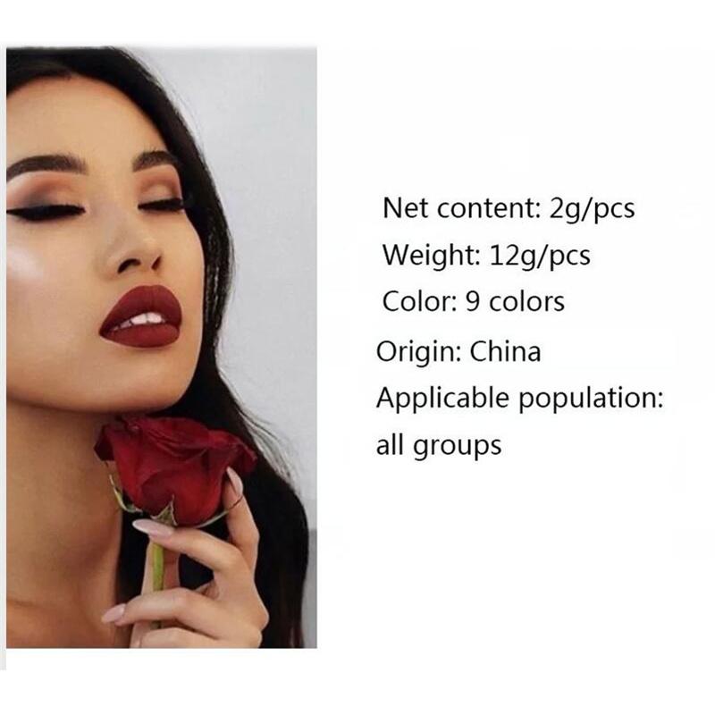 Velvet Matte Lipsticks Pencil Waterproof Long Lasting Sexy Red Nude Non-Stick Cup Lip Tint Pen Cosmetic Makeup Tool
