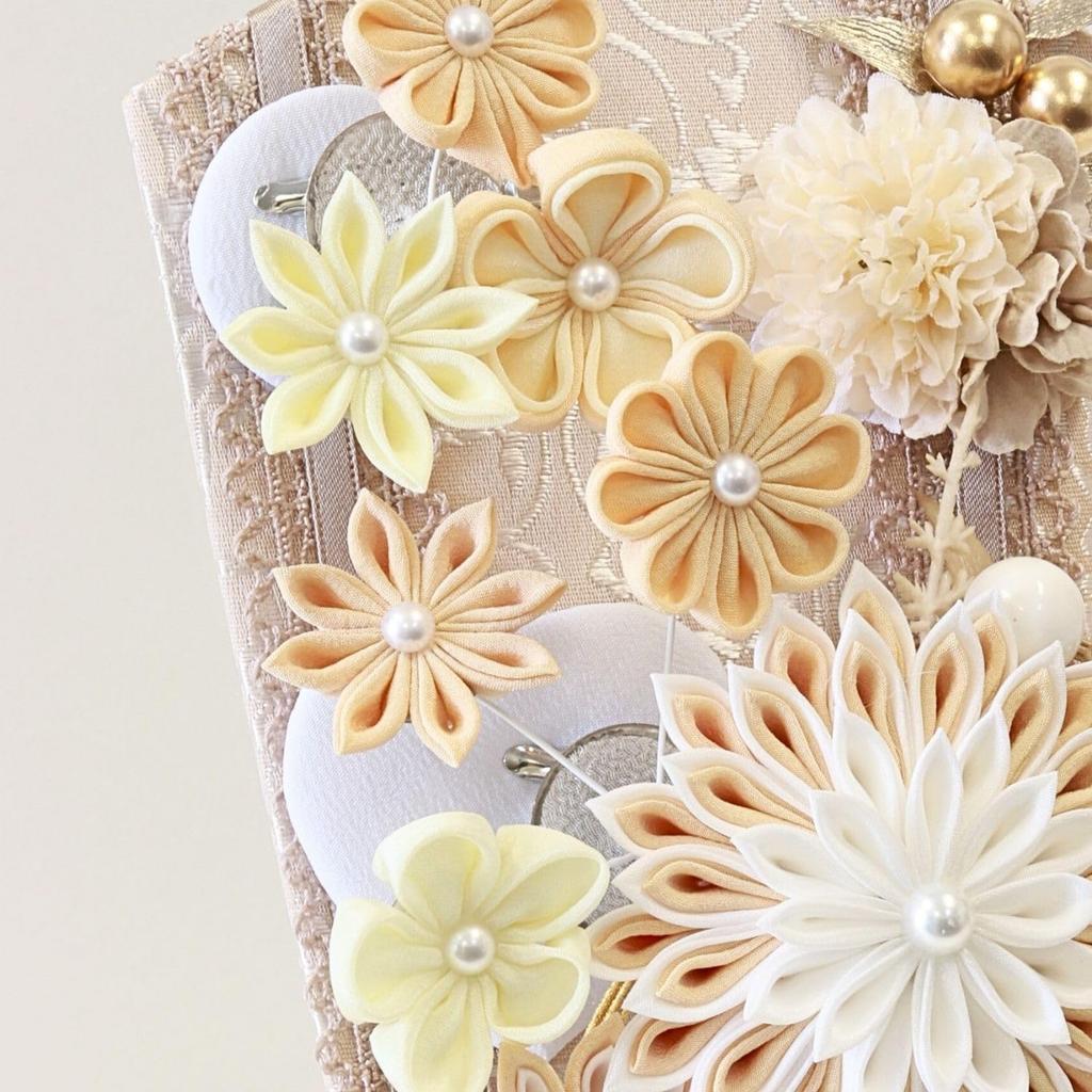 Hagoita Display Size Cypress Hair Acrylic Height M2613 (battledore) Case, 7, Wood, Tsumami-zaiku (hand-crafted), Ornament, Case, 28.7cm,