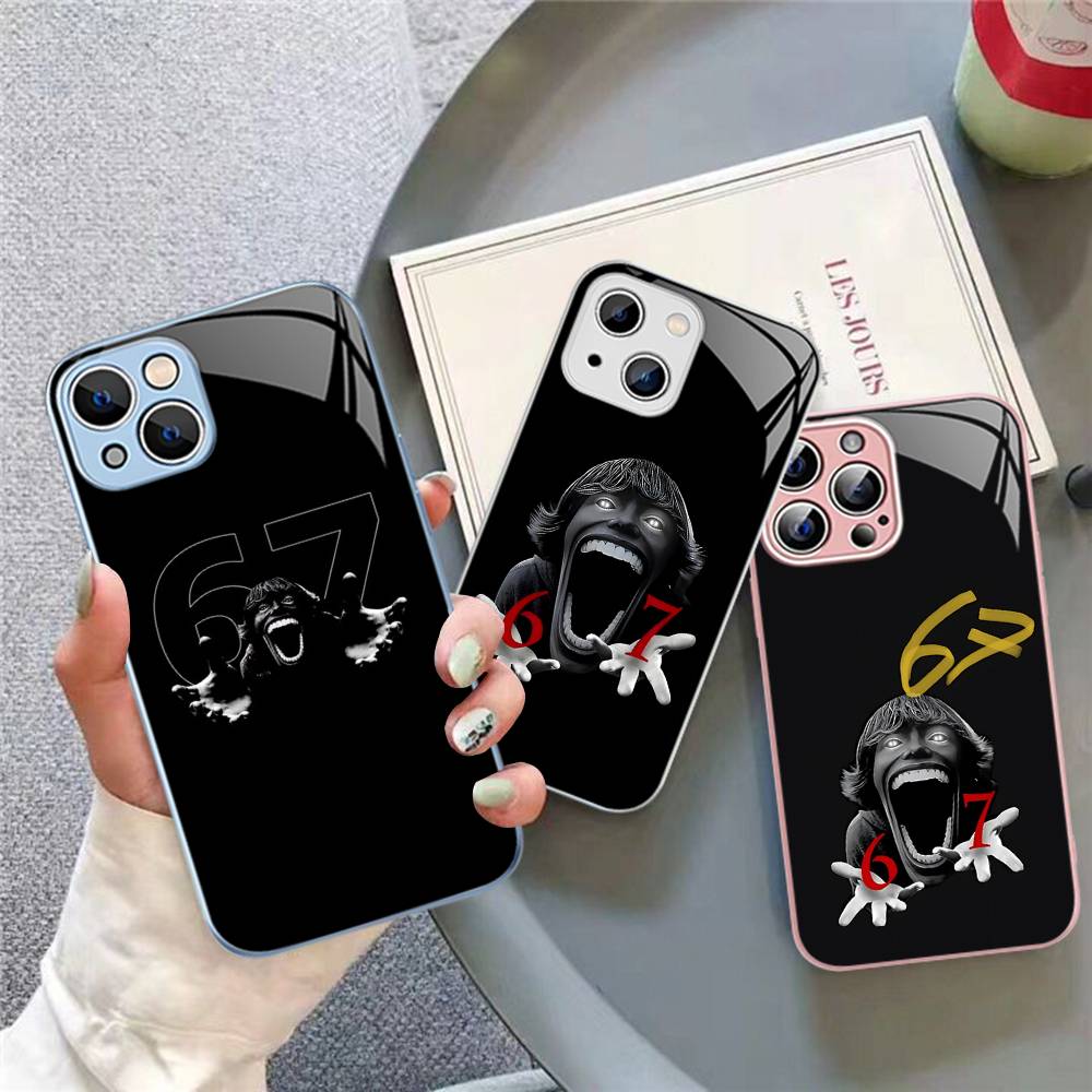 67 Six Seven Tempered Glass For Iphone 14 13 12 11 Pro Mini XS MAX 14Plus X XS XR Cover