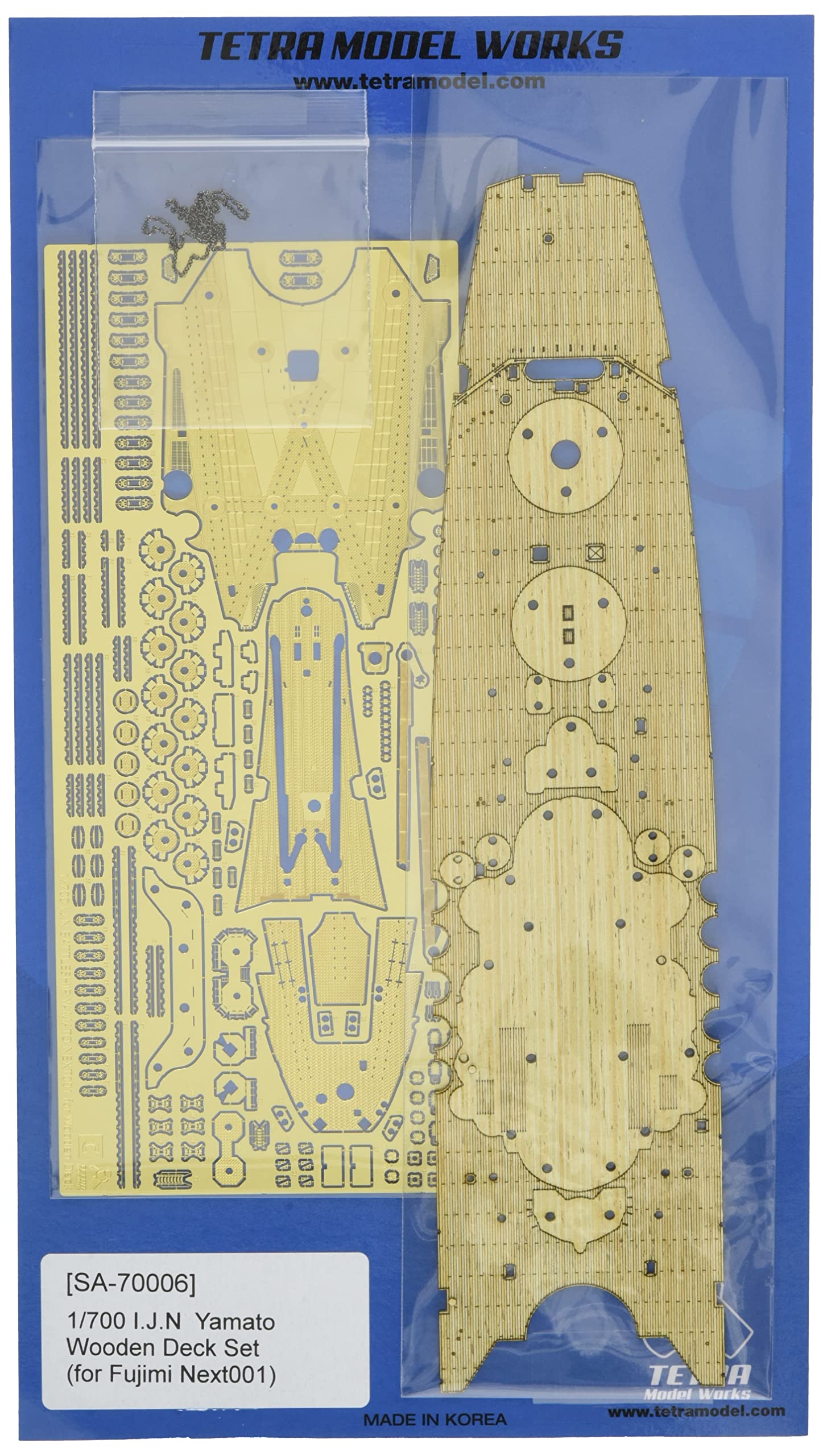 

Tetra Model Works 1/700 Японский линкор Ямато NEXT.01 Деревянная палуба с фототравлением
