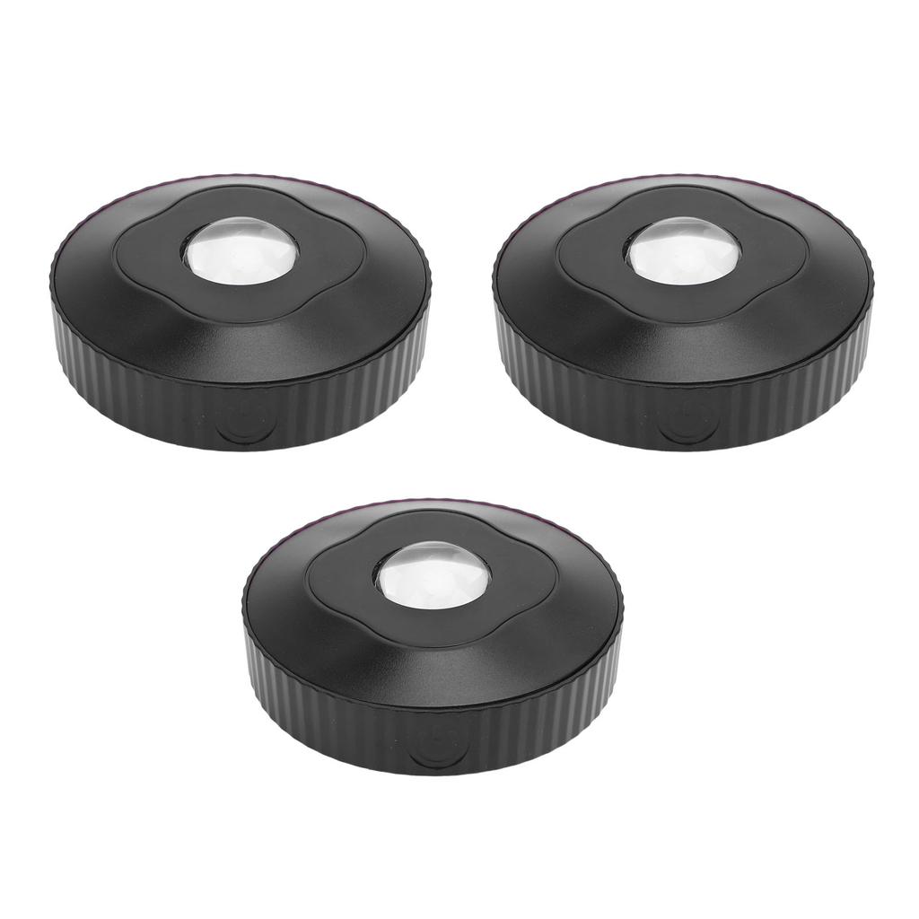 3PCS RGB Colorful Puck Light Battery Operated USB Rechargeable Under Cabinet Lighting with Remote