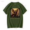 Neues limitiertes T-Shirt Erzengel Michael vintage gewaschen lässig Designer-Kleidung homme Bequem leicht grafisch