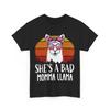 She's a Bad Momma Llama Shirt, Llama Animals Lovers Women Mom Shirt