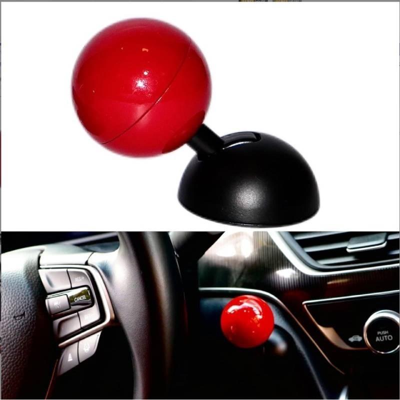 

Button Start Car Rocker Stylish Alloy Unique Geometric Design Practical Gift Red Plastic