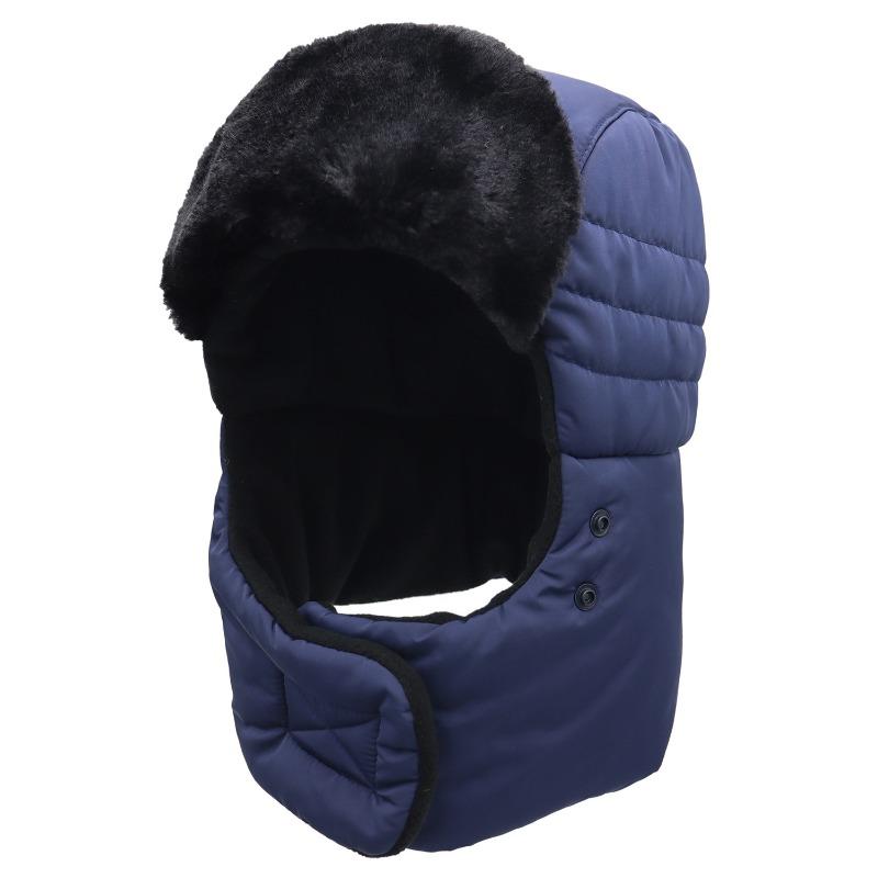 Face protection men's winter fashion thickened warm ear protection hat outdoor cycling windproof and cold-proof cotton hat