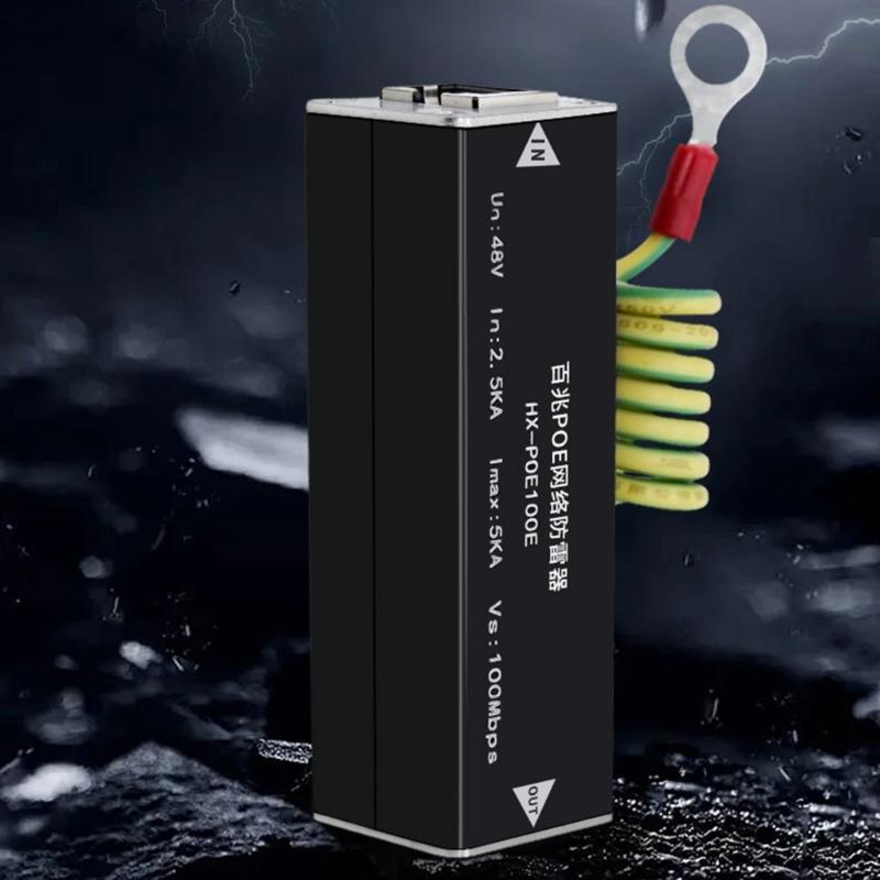 POE Surge Arrestor Ethernet Surge Protectors High Voltages Resistant Compatibility with IEEE802.3af/at Standards