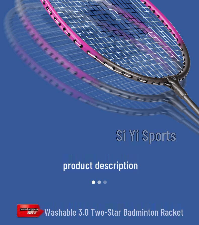 Red Double Happiness Children's and Adult Professional Badminton Racket Set - Durable and Genuine Equipment
