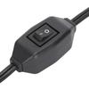 Power Extension Cord with On Off    AC 2 Prong Male Female Power Cable for 1‑15P Male to 1‑15R Female Plug