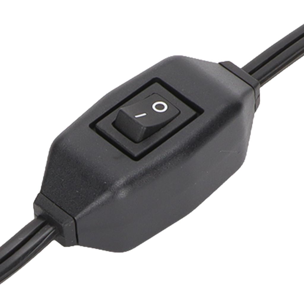 Power Extension Cord with On Off    AC 2 Prong Male Female Power Cable for 1‑15P Male to 1‑15R Female Plug