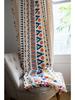 Printed Colored Hairball Bohemian Rustic Cross-Border Curtains for Living Room Bedroom Bay Window Dining Room or Kitchen Bar