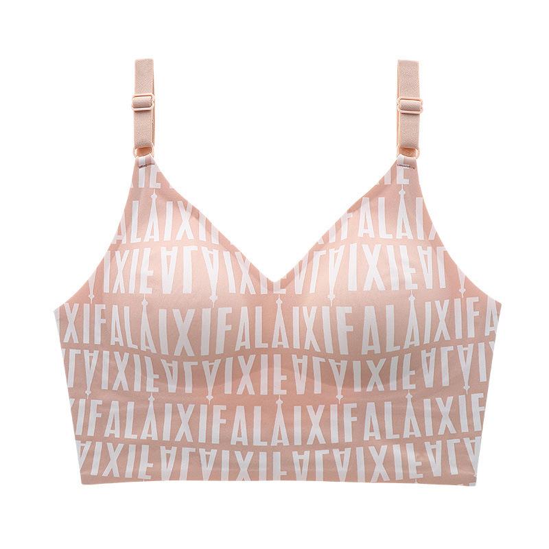 

U-shaped beautiful back underwear without steel ring bra, thin large chest, small breast, large size 6XL