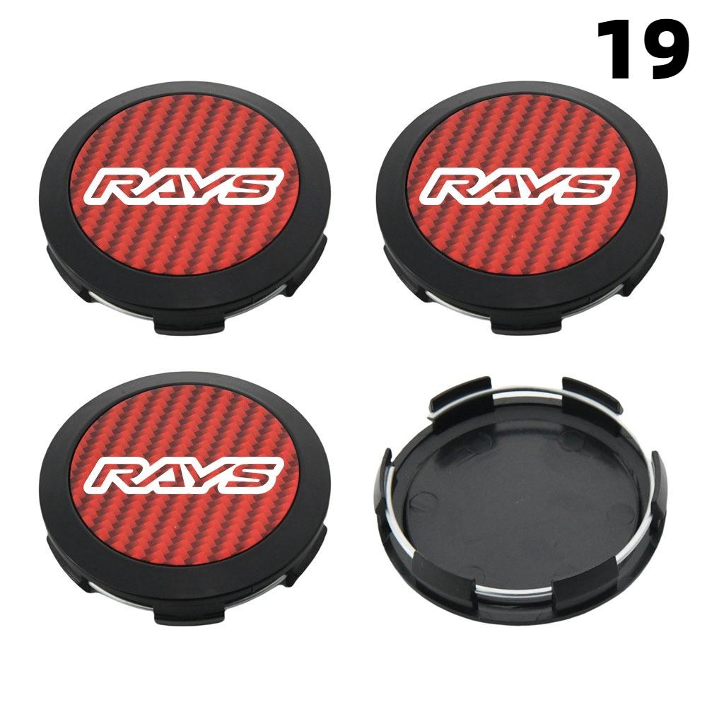 4 STKS 64 MM Buiten Diameter / 62 MM Binnen Diameter Velgdopjes RAYS VOLK VR GRAM Logo Wiel Center Dop Wieldeksel Naafdoppen Sportauto Band Accessoires