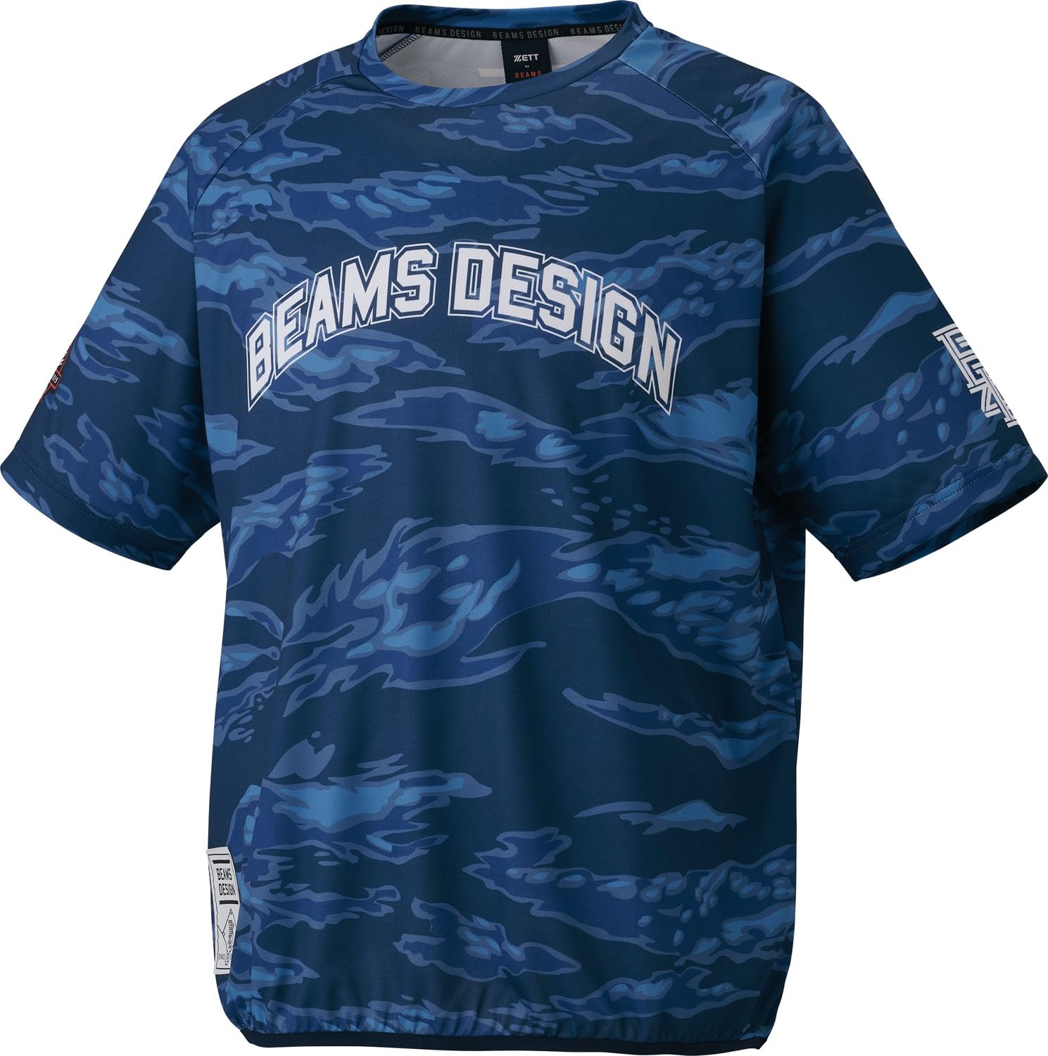 ZETT Baseball Tops ZETT by BEAMS DESIGN Layer Navy Size BOT77606 Shirt, (2900), L,