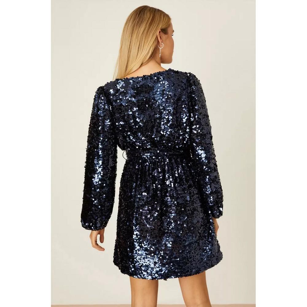 Dorothy Perkins Womens/Ladies Sequin Wrap Mini Dress