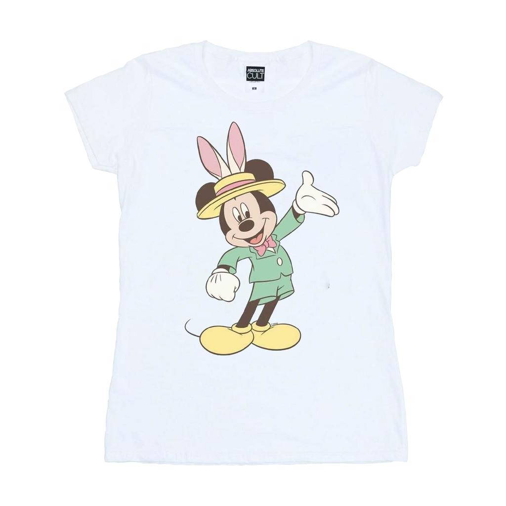 Disney Womens/Ladies Mickey Mouse Easter Bunny Cotton T-Shirt