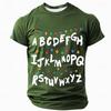 2025 New Fashion ABCD Alphabet Print Unisex Sport T Shirt Fashion Casual Crew Neck Short Sleeve Street Children Unisex Tee Y2k Tops