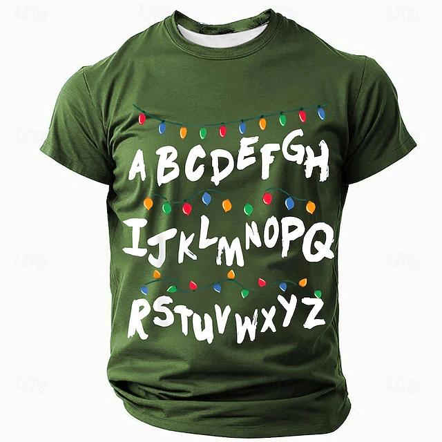2025 New Fashion ABCD Alphabet Print Unisex Sport T Shirt Fashion Casual Crew Neck Short Sleeve Street Children Unisex Tee Y2k Tops