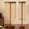 Walnut Rotating Jewelry Display Stand for Necklaces and Pendants