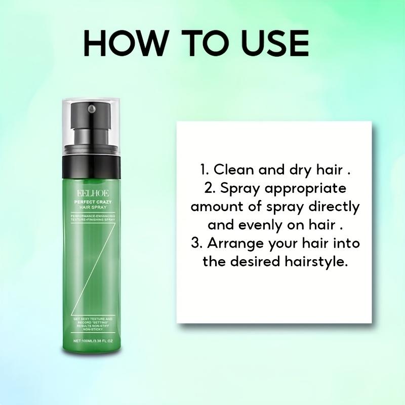 Haarvolumenispray, Faulheitsölentfernend Erfrischend Lang anhaltender Halt Nicht ausspülen Spray, Geeignet für den täglichen Gebrauch, Unisex