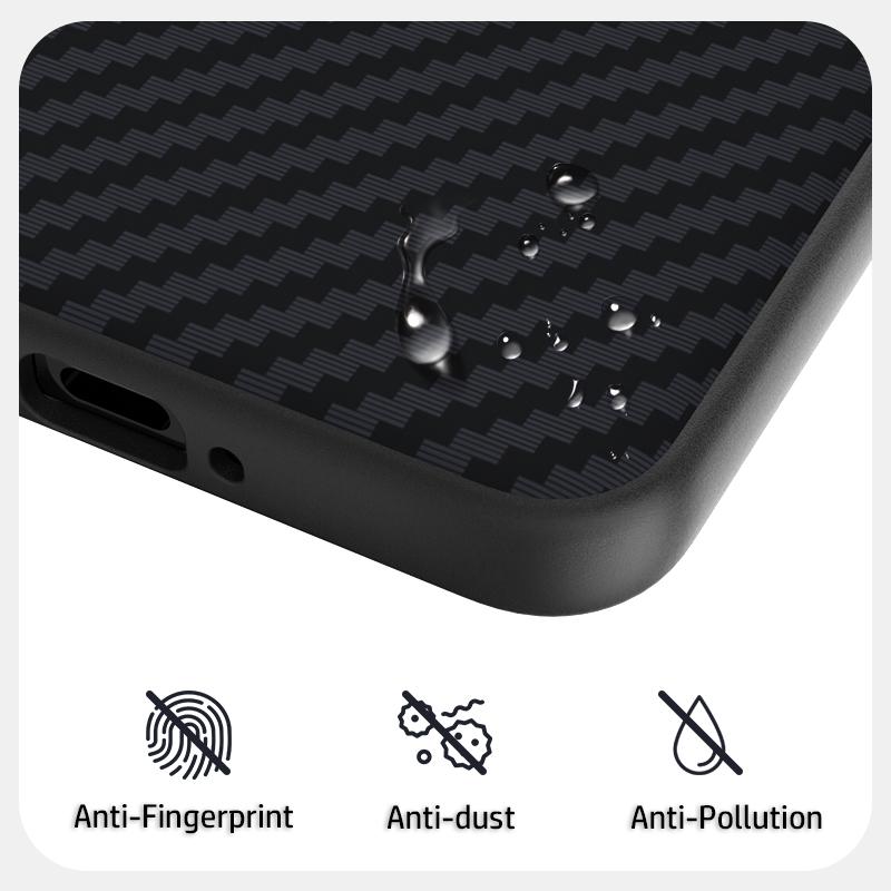 For Xiaomi 15S Pro Case Magsafe Slim Rigid Magnetic Phone Grip Carbon Fiber Leather Bumper Case Cover Metal Lens Protection