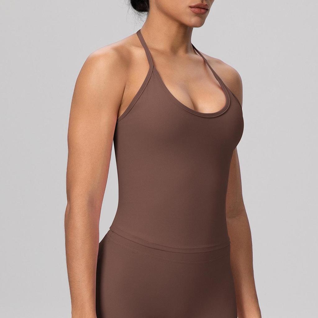 European & American High-Elastic Lace-up Backless Sports Bra for Training & Yoga