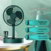 Portable Multi-Functional Folding Fan: Silent, Rechargeable, High Wind Power, Retractable