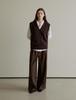 The Ello Tailored Two Tuck Wide Pants (Brown)