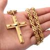 Titanium Steel Catholic Jewelry Accessories Retro Crucifix Pendant Chain Cross Necklace  Church