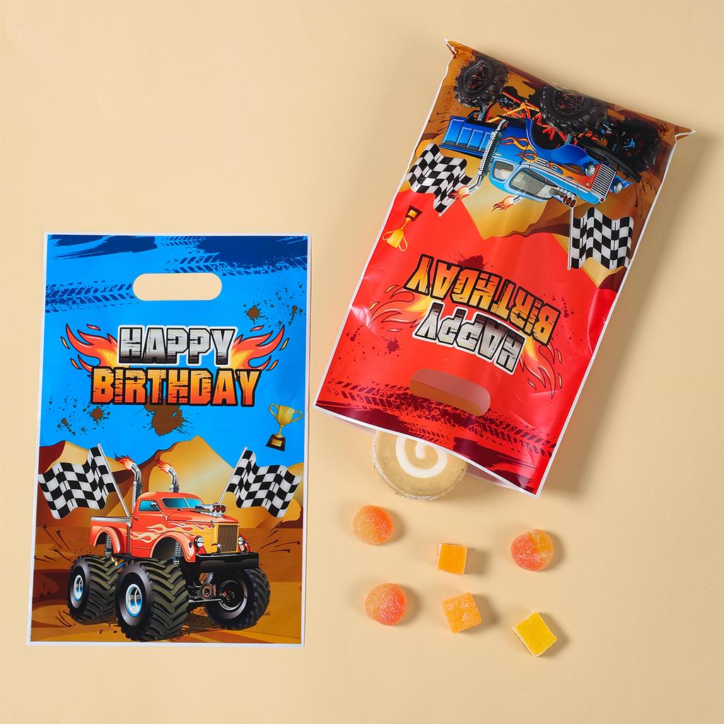 Monster Truck Candy Bags Gift Packing Biscuit Bags Birthday Party Decor Kids Wedding Birthday Party Supplies Favor Baby Shower