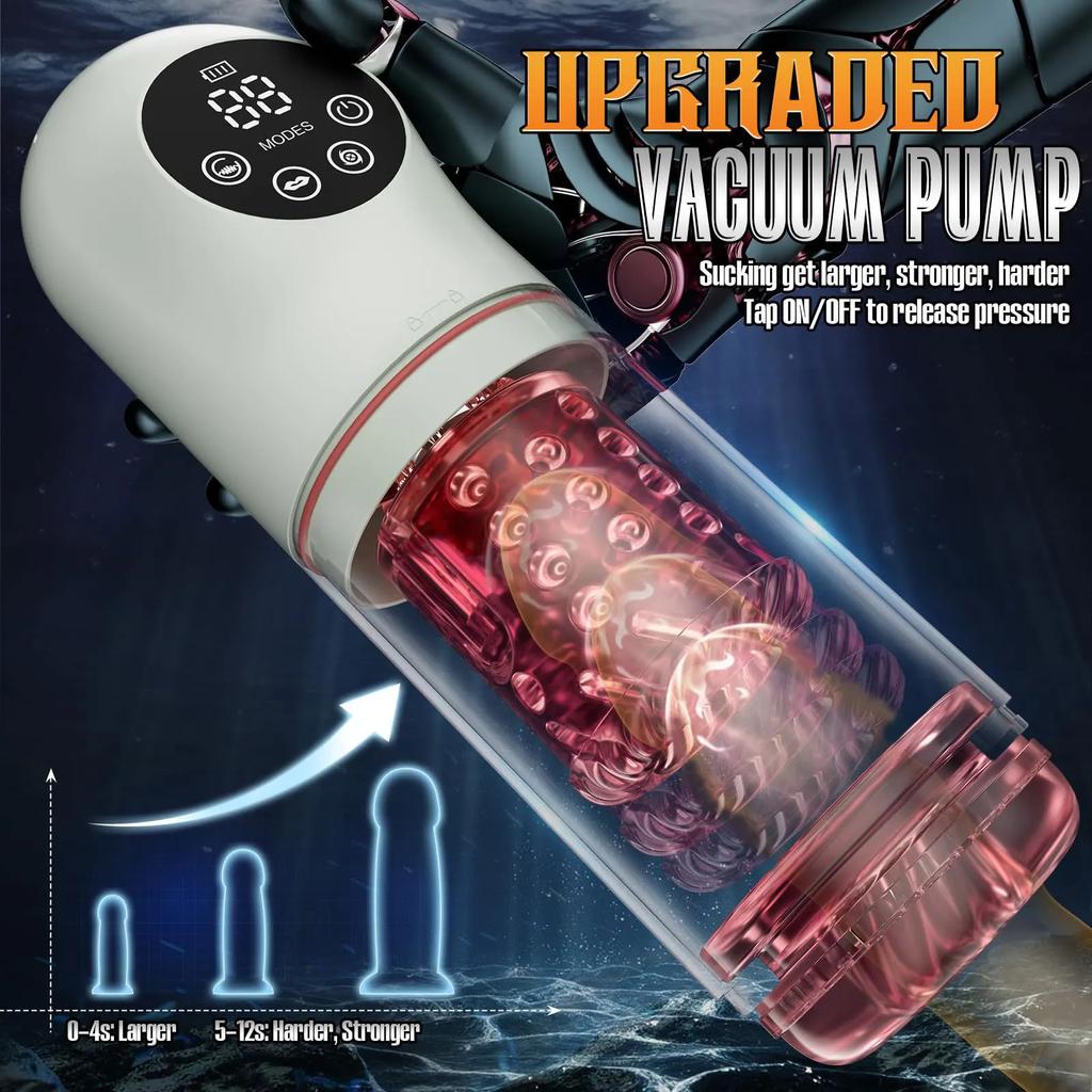Automatic Rotating Sucking Male Masturbator Penis Pump Thrusting Licking Sex Machine Stroker Pocket Pussy Adult Sex Toys for Men Delayed Ejaculation