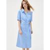 ELLE Elegant Off-Shoulder Design Shirt Dress